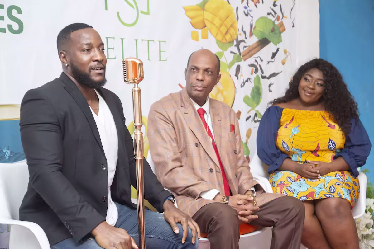 Serge Gnamba, Dr. Felix Aka and Yibai Yepes were panelists at Belite launch