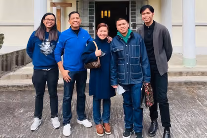Malou Caluza's family
