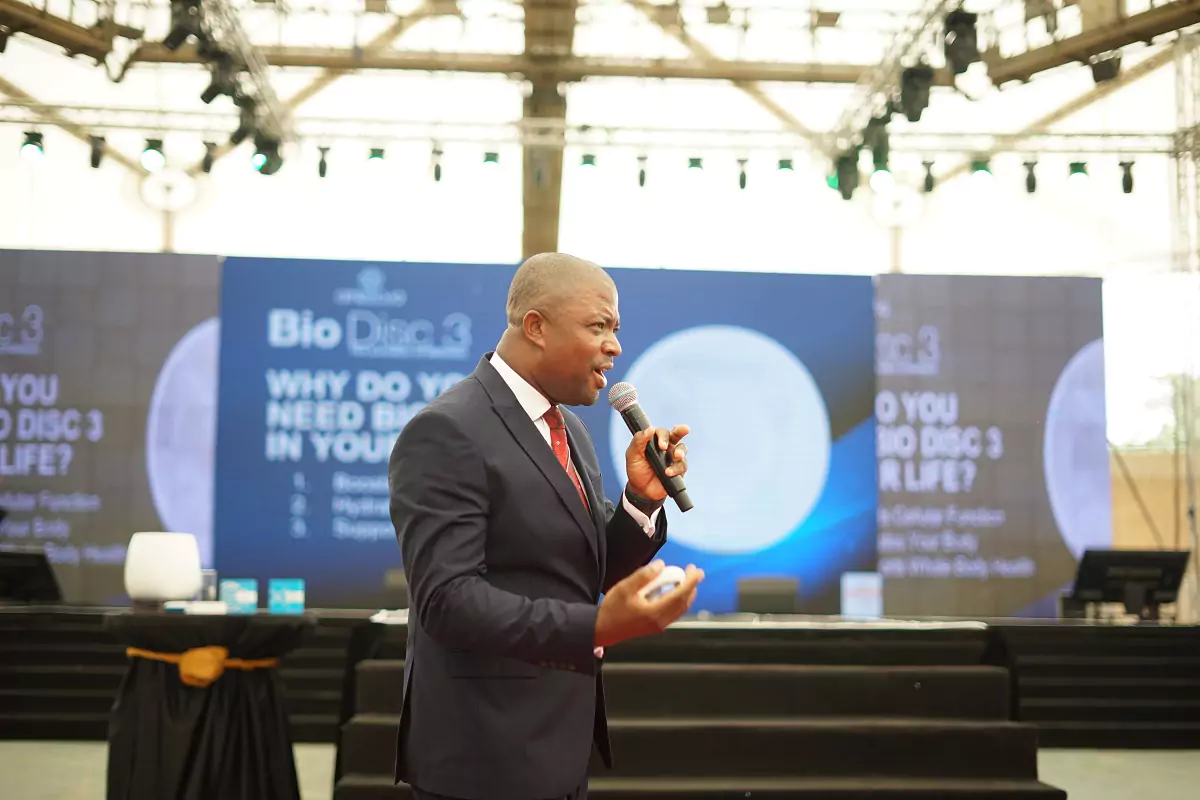 Professor Abiodun adresses audience during V-Africa 2024 in Abuja