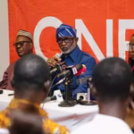 QNET SSA Regional General Manager and other staff at the press conference in Ghana